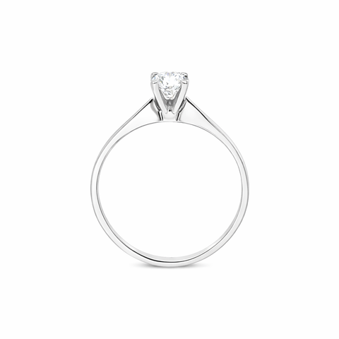 14K White Gold 0.50CT Lab Grown Diamond Solitaire Ring