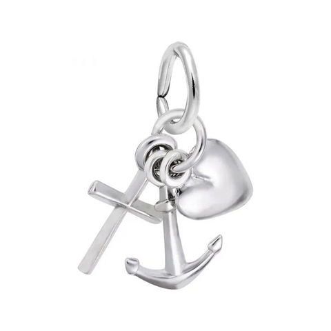 Sterling Silver Faith Hope Charity Charm