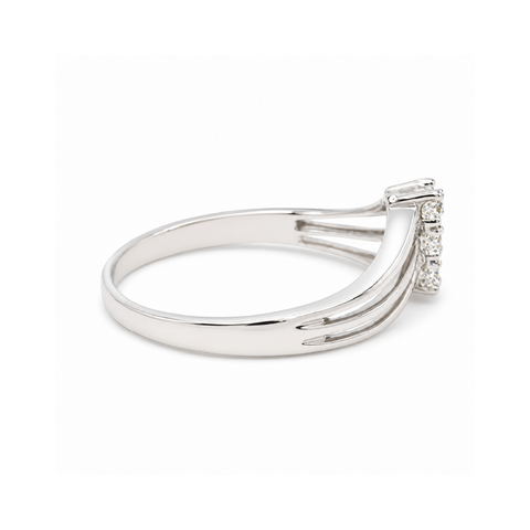 10K White Gold 0.03CT Diamond Women's Ring