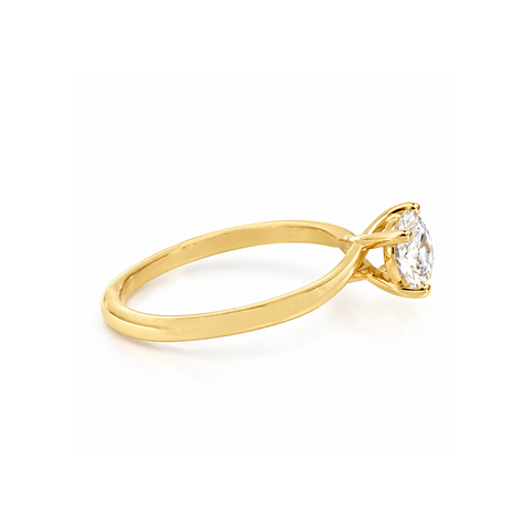 14K Yellow Gold 1.50CT Lab Grown Diamond Solitaire Ring with Infinity Shank