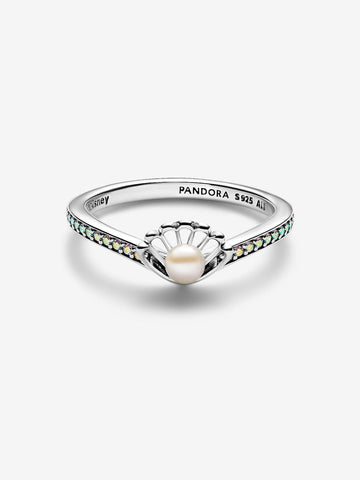 Pandora Disney Princess Ariel Shell Treated Freshwater Cultured Pearl Ring