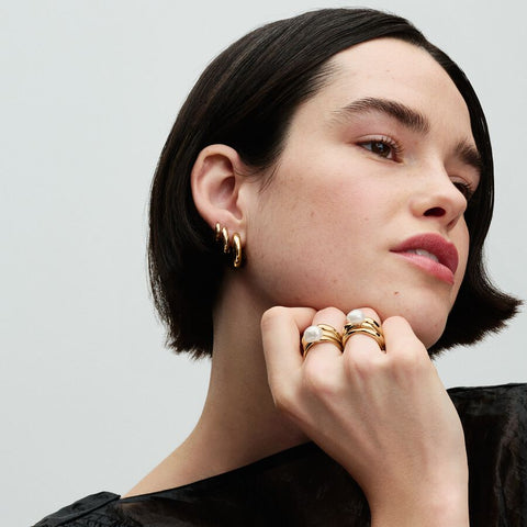 Pandora Round Open Hoop Earrings