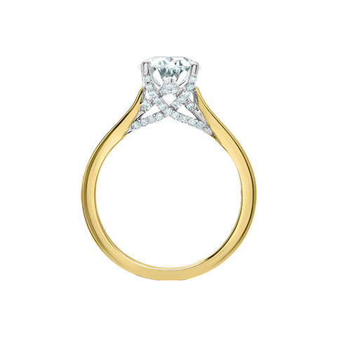 3.19TDW Lab Grown Diamond 14K Yellow Gold Oval Ring