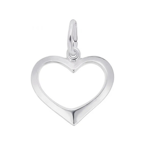 Sterling Silver Open Heart Charm