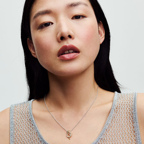 Pandora Two-tone Chinese Year of the Dragon Collier Necklace
