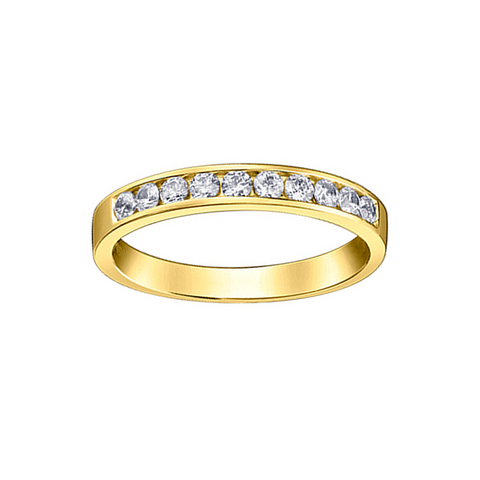 14K Yellow Gold 0.33TDW Diamond Channel-Set Band