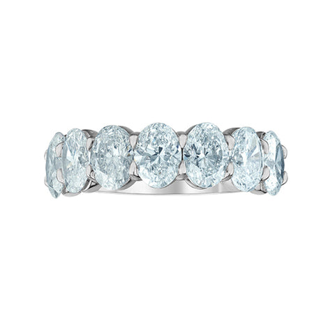 1.61ct Lab Grown Oval Diamond Band in White 14K Gold