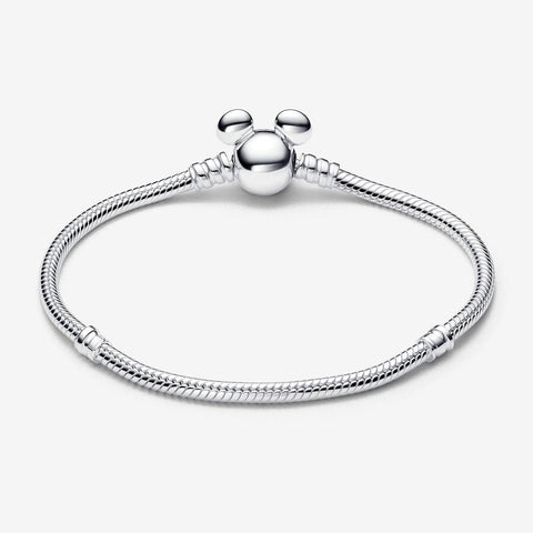 Pandora Disney Mickey Mouse Clasp Moments Snake Chain Bracelet