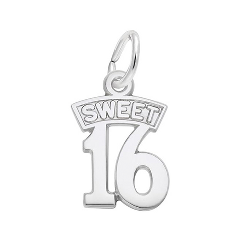 Sweet 16 Sterling Siver Charm