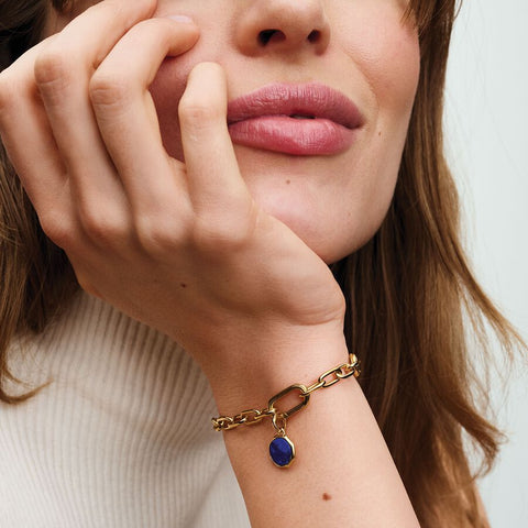 Pandora Blue Engravable Mini Medallion Charm