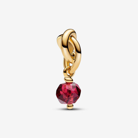 Pandora Faceted True Red Eternity Circle Dangle Charm
