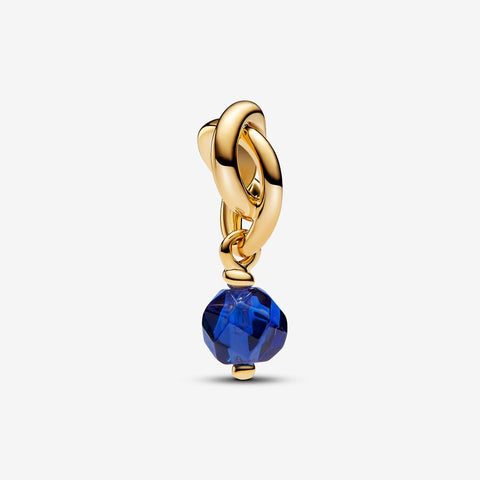 Pandora Faceted Blue Eternity Circle Dangle Charm