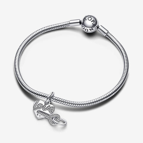 Pandora Splittable Heart & Key Dangle Charm