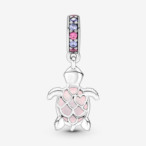 Pandora Murano Glass Pink Sea Turtle Dangle Charm