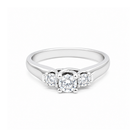 0.43TDW Canadian Diamond Ring in 14K White Gold