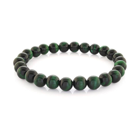 Green Tiger’s Eye 8MM Stretch 25 Bead Bracelet