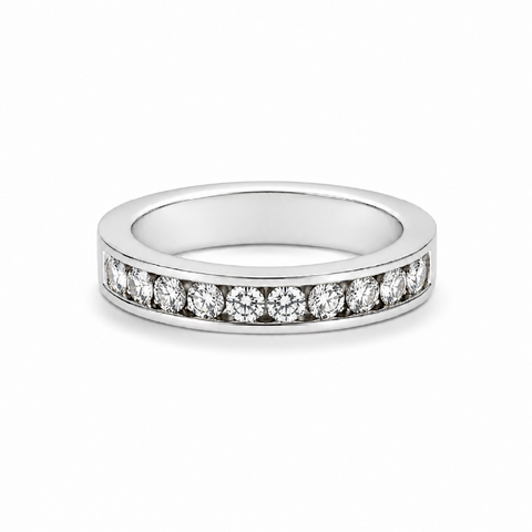 14K White Gold 0.50CT Diamond Channel Set Wedding Band