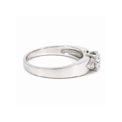 0.10CT Diamond Engagement Ring in 10K White Gold