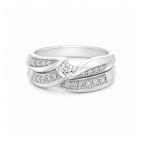 0.25 TDW Canadian Diamond Ring in 10K White Gold