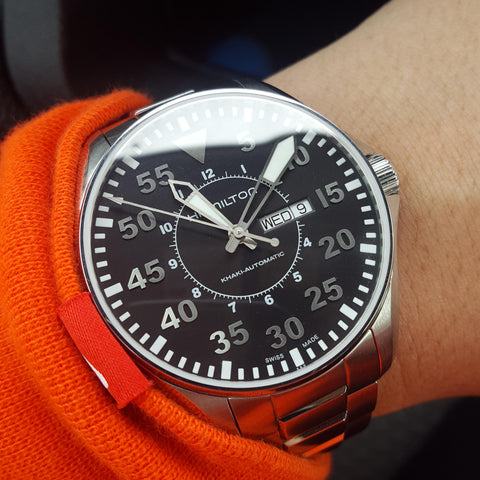 Hamilton Khaki Aviation Pilot Day Date Automatic Mens Watch H64715135
