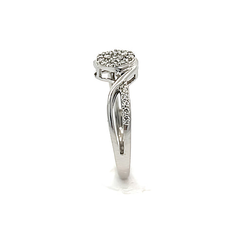 10K White Gold 0.10TDW Lab Grown Diamond Promise Ring