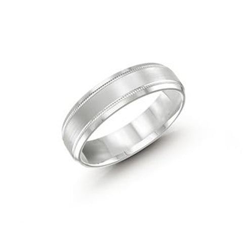 10, 14 Karat Solid Gold 6mm Lux Fancy Hollow Wedding Band