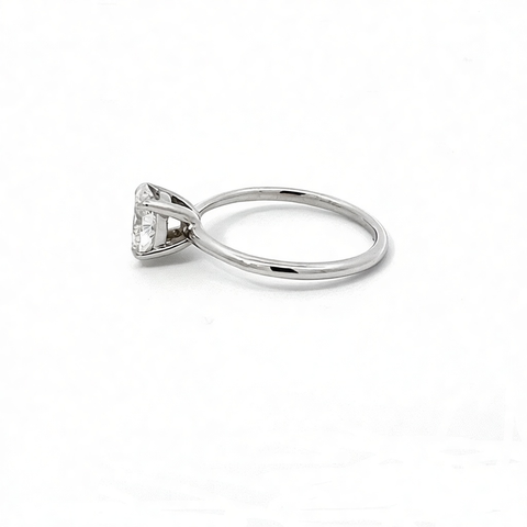 14K White Gold 1.00CT Lab Diamond Oval Engagement Ring
