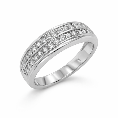 10K White Gold 0.38TDW Diamond Ladies Wedding Band