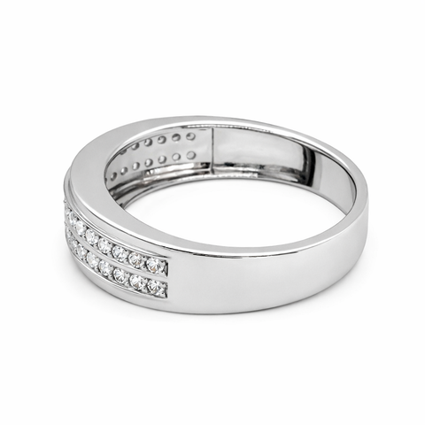 10K White Gold 0.38TDW Diamond Ladies Wedding Band