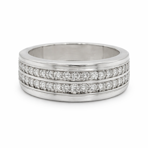 10K White Gold 0.38TDW Diamond Ladies Wedding Band