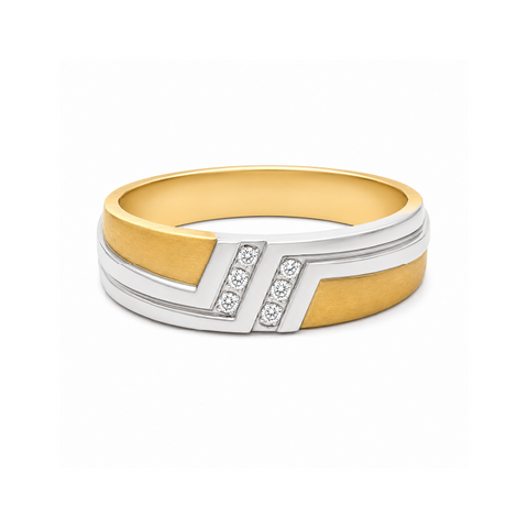 0.10 CT 10K Yellow Gold Men’s Diamond Band