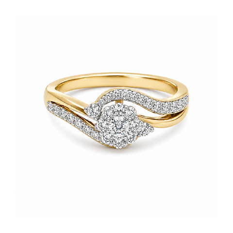 10K Yellow Gold 0.51 TDW Diamond Engagement Ring