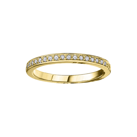 10K Yellow Gold 0.50TDW Diamond Claw Set Anniversary Band