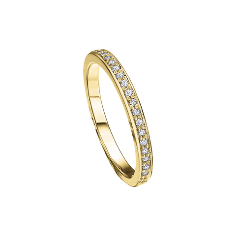 10K Yellow Gold 0.50TDW Diamond Claw Set Anniversary Band