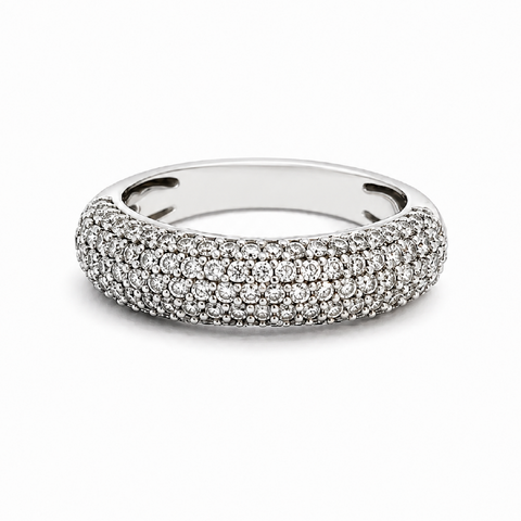 14K White Gold 0.85TDW Diamond Pave Band
