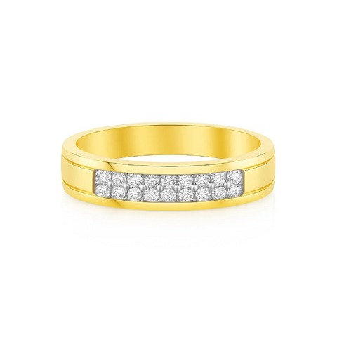 10K Yellow Gold 0.40TDW Diamond Men's Band