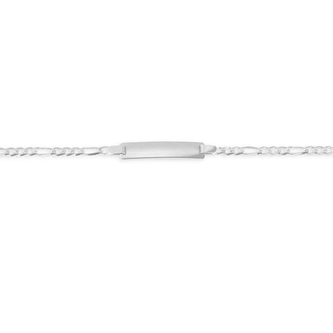 10k White Gold Figaro Baby Bracelet