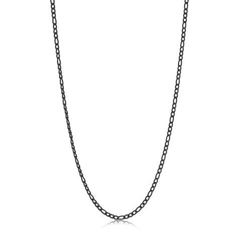 Black IP Stainless Steel 3MM Figaro 20
