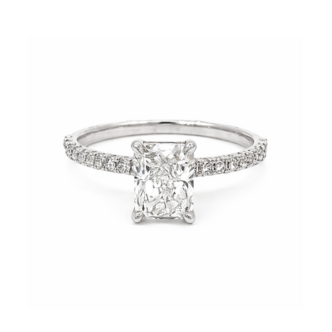 14K White Gold 1.78TDW Lab Grown Diamond Engagement Ring