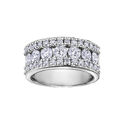 2.00TDW Diamond 14K White Gold Anniversary Band