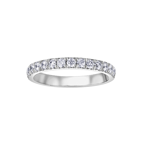 14K White Gold 0.50TDW Diamond Wedding Band