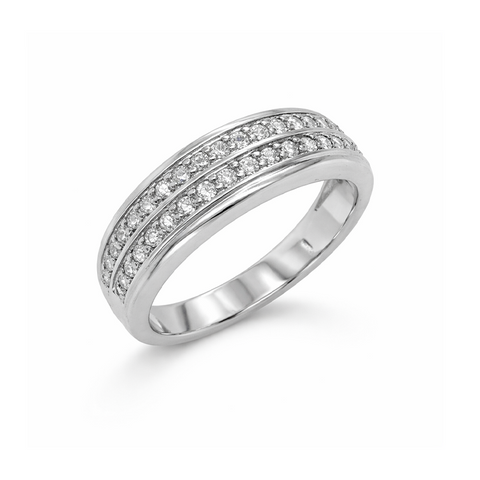 10K White Gold 0.38TDW Diamond Ladies Wedding Band
