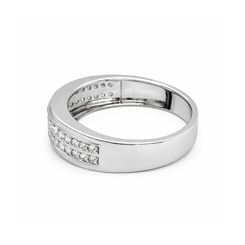 10K White Gold 0.38TDW Diamond Ladies Wedding Band