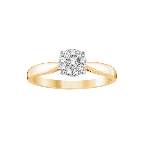10K Yellow Gold 0.05CT Diamond Promise Ring