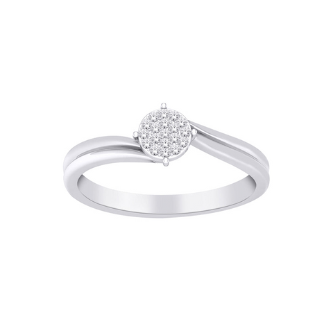 10K White Gold 0.05TDW Diamond Promise Ring