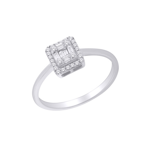 10K White Gold 0.20TDW Diamond Promise Ring