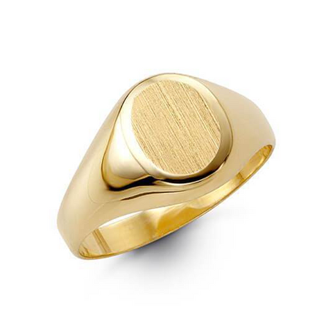 10K Yellow Gold Men's Gold Signet Ring