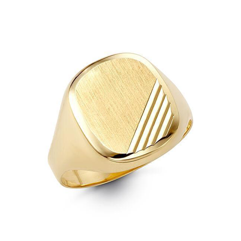 10K Yellow Gold Mens Signet Ring