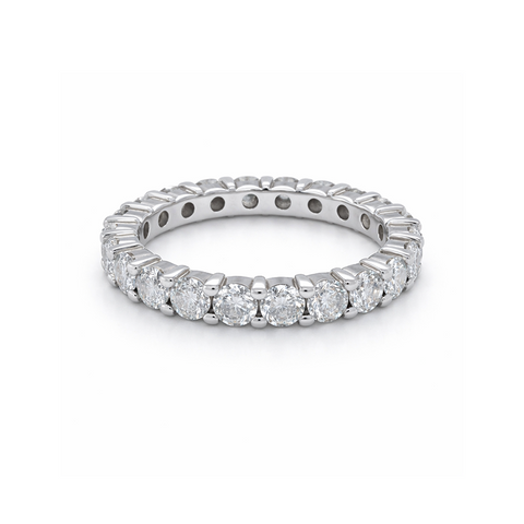 14k White Gold 2.00TDW Diamond Full Eternity Band