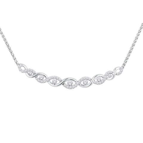 10K White Gold 0.50TDW Lab Grown Diamond Pendant